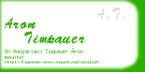 aron timpauer business card